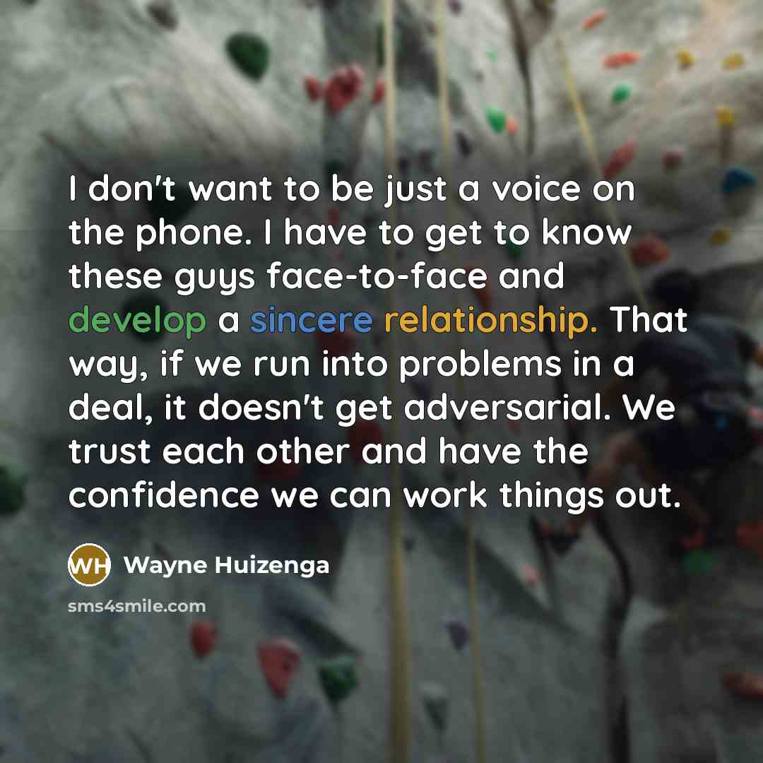 “I don't want to be just a voice on the…” quote by Wayne Huizenga