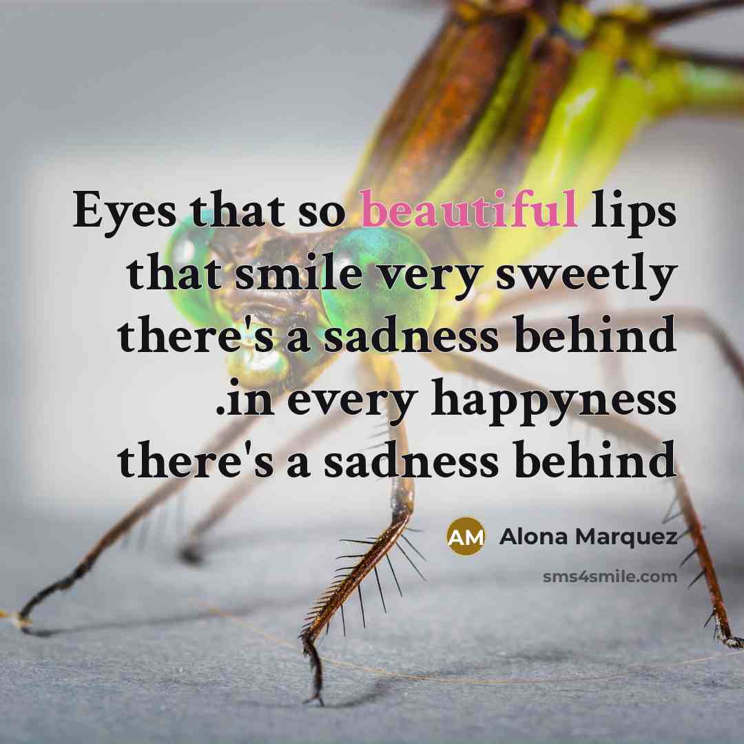 “Eyes that so beautiful lips that smile very sweetly there's…” quote by Alona Marquez