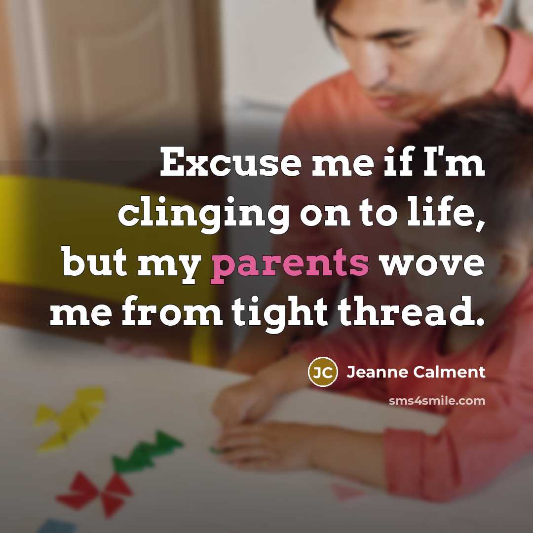 “Excuse me if I'm clinging on to life, but my…” quote by Jeanne Calment