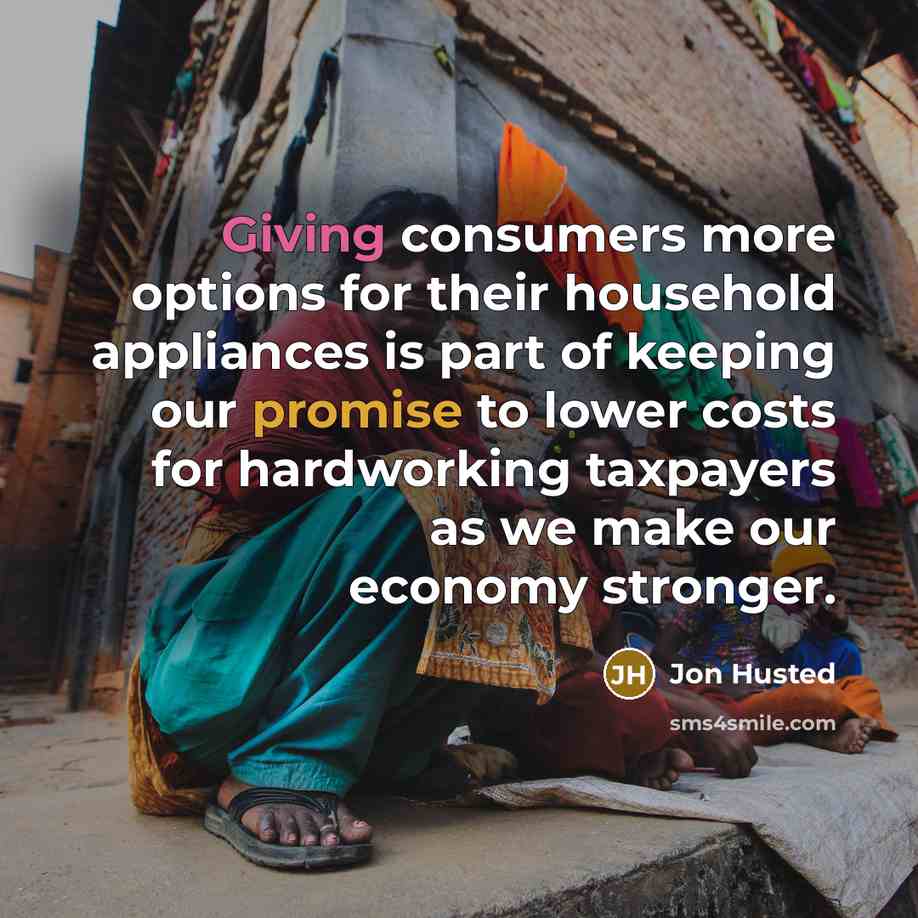 “Giving consumers more options for their household appliances is part…” quote by Jon Husted
