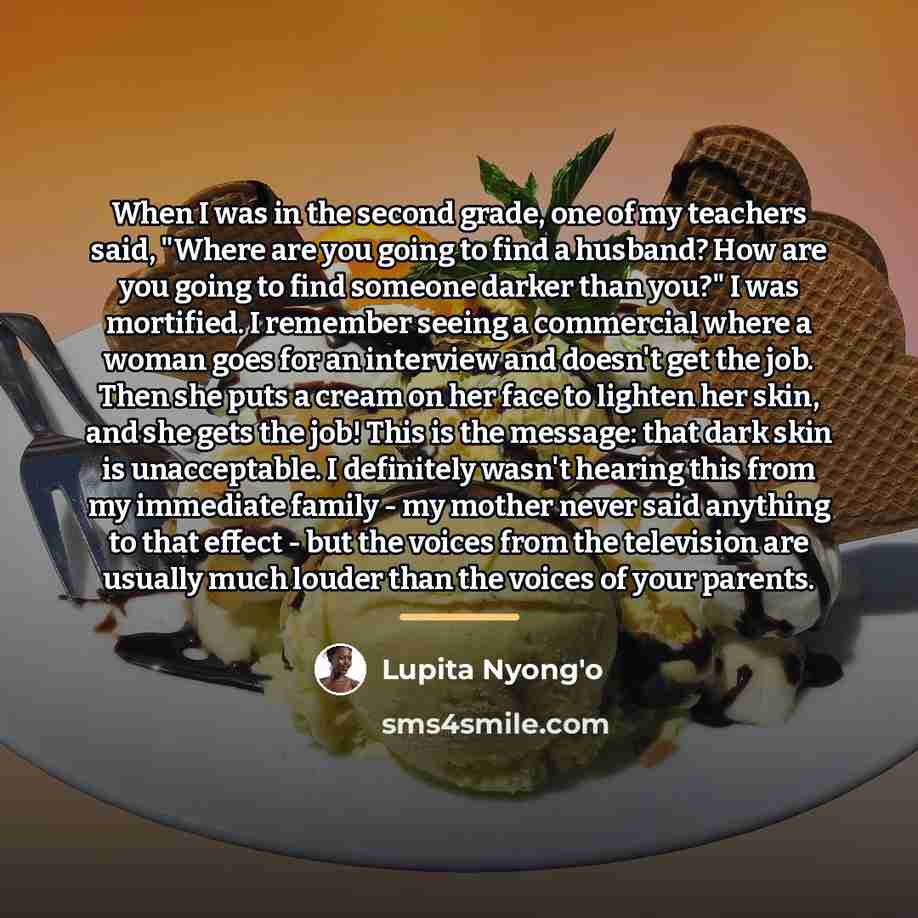 “When I was in the second grade, one of my…” quote by Lupita Nyong'o