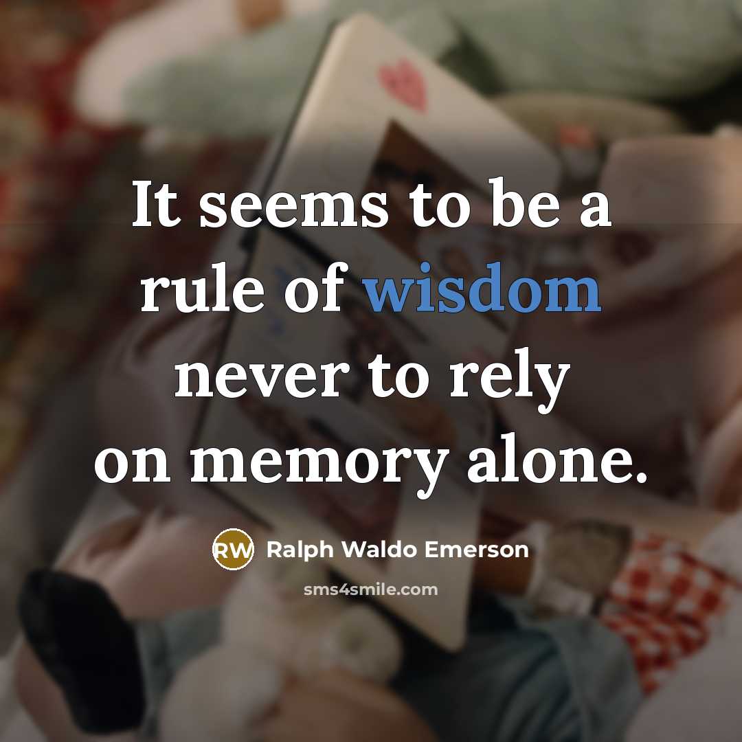 “It seems to be a rule of wisdom never to…” quote by Ralph Waldo Emerson