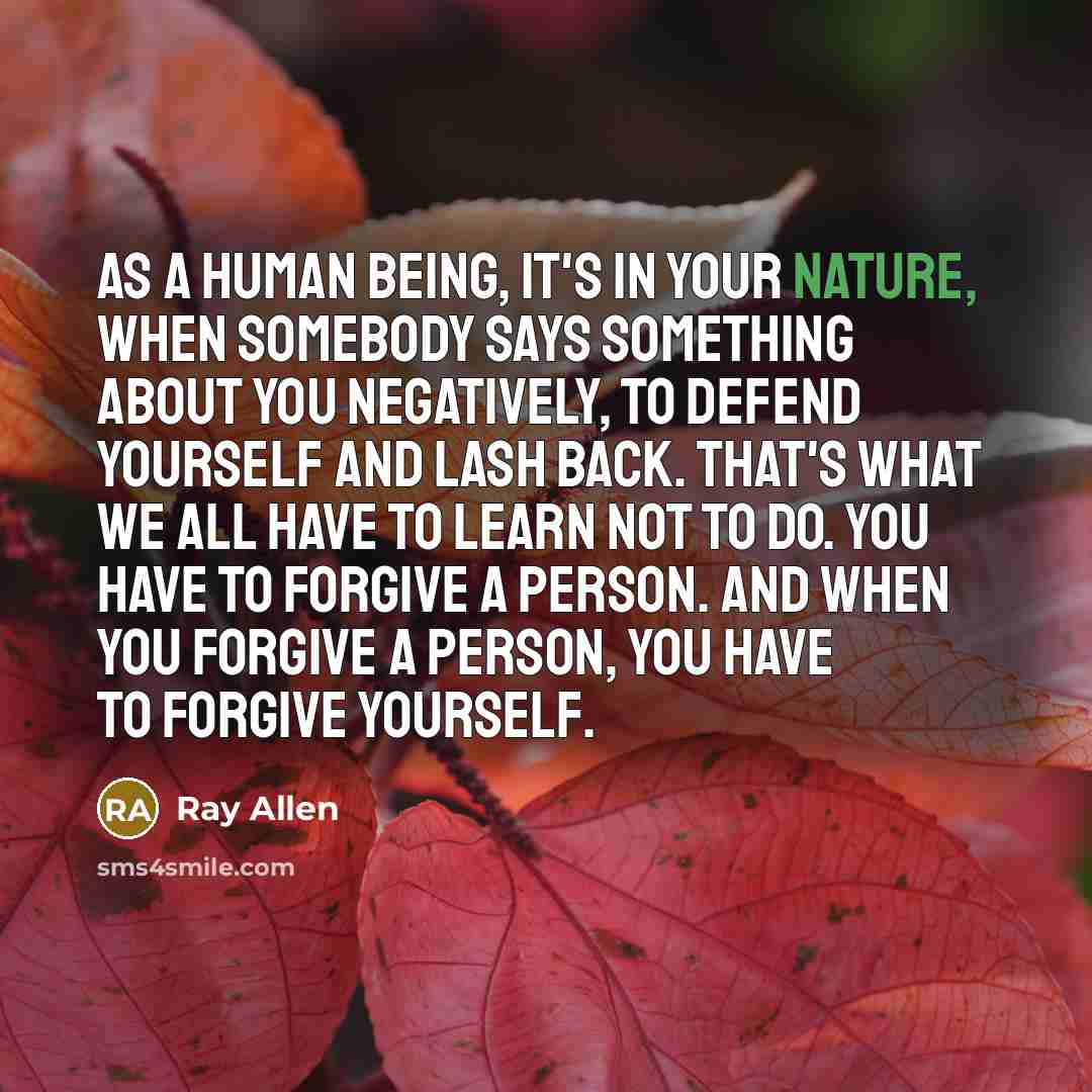 “As a human being, it's in your nature, when somebody…” quote by Ray Allen