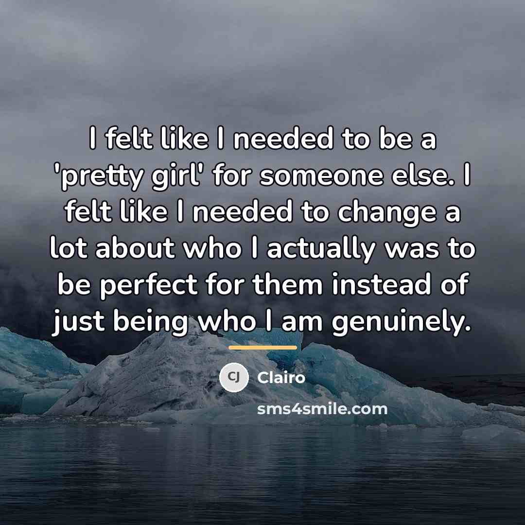 “I felt like I needed to be a 'pretty girl'…” quote by Clairo