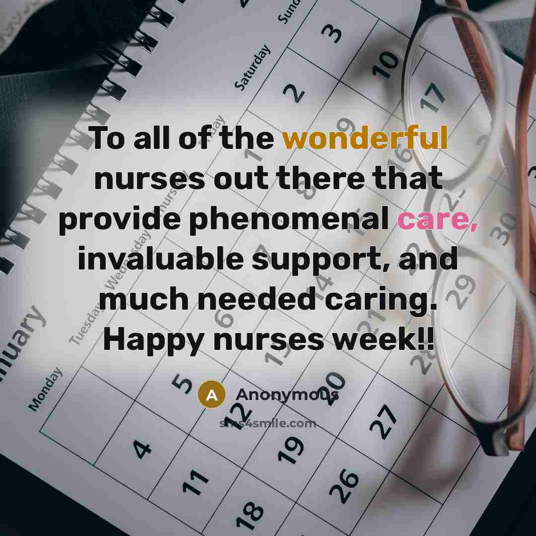 “To all of the wonderful nurses out there that provide…” quote by Anonymous