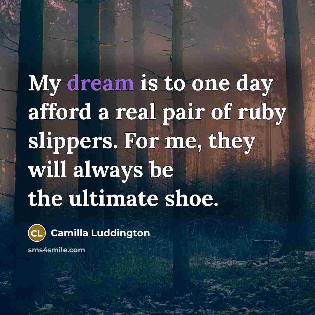 “My dream is to one day afford a real pair…” quote by Camilla Luddington