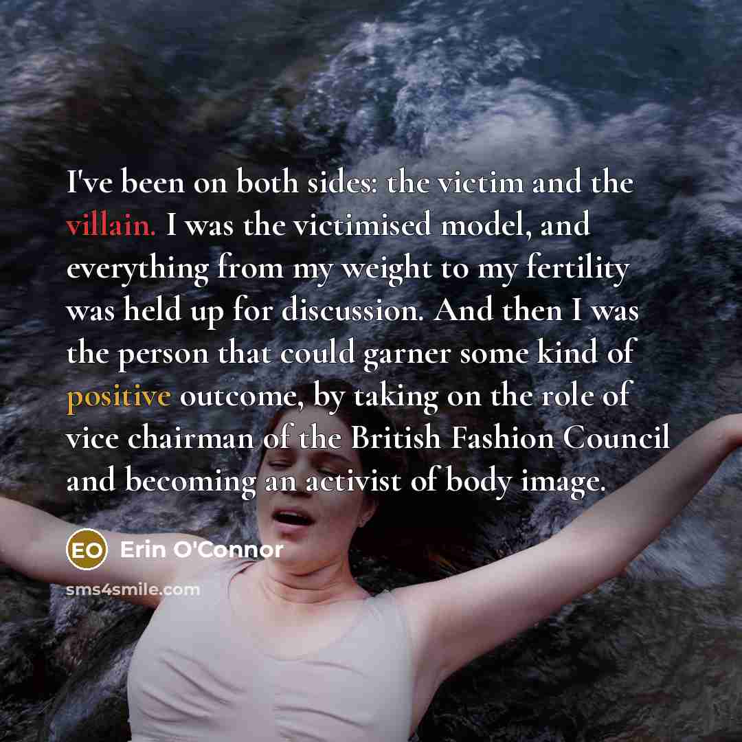 “I've been on both sides: the victim and the villain.…” quote by Erin O'Connor