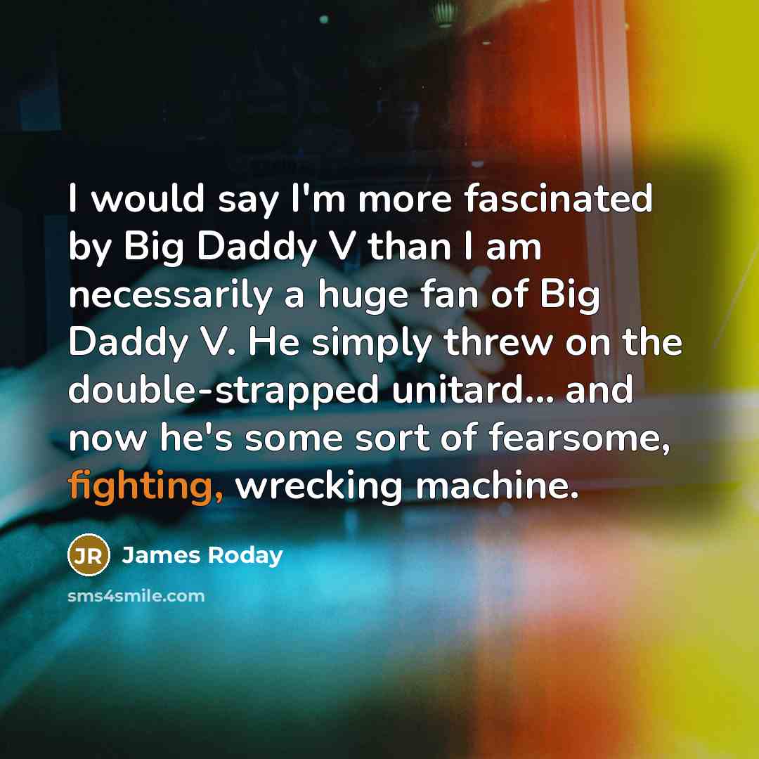 “I would say I'm more fascinated by Big Daddy V…” quote by James Roday