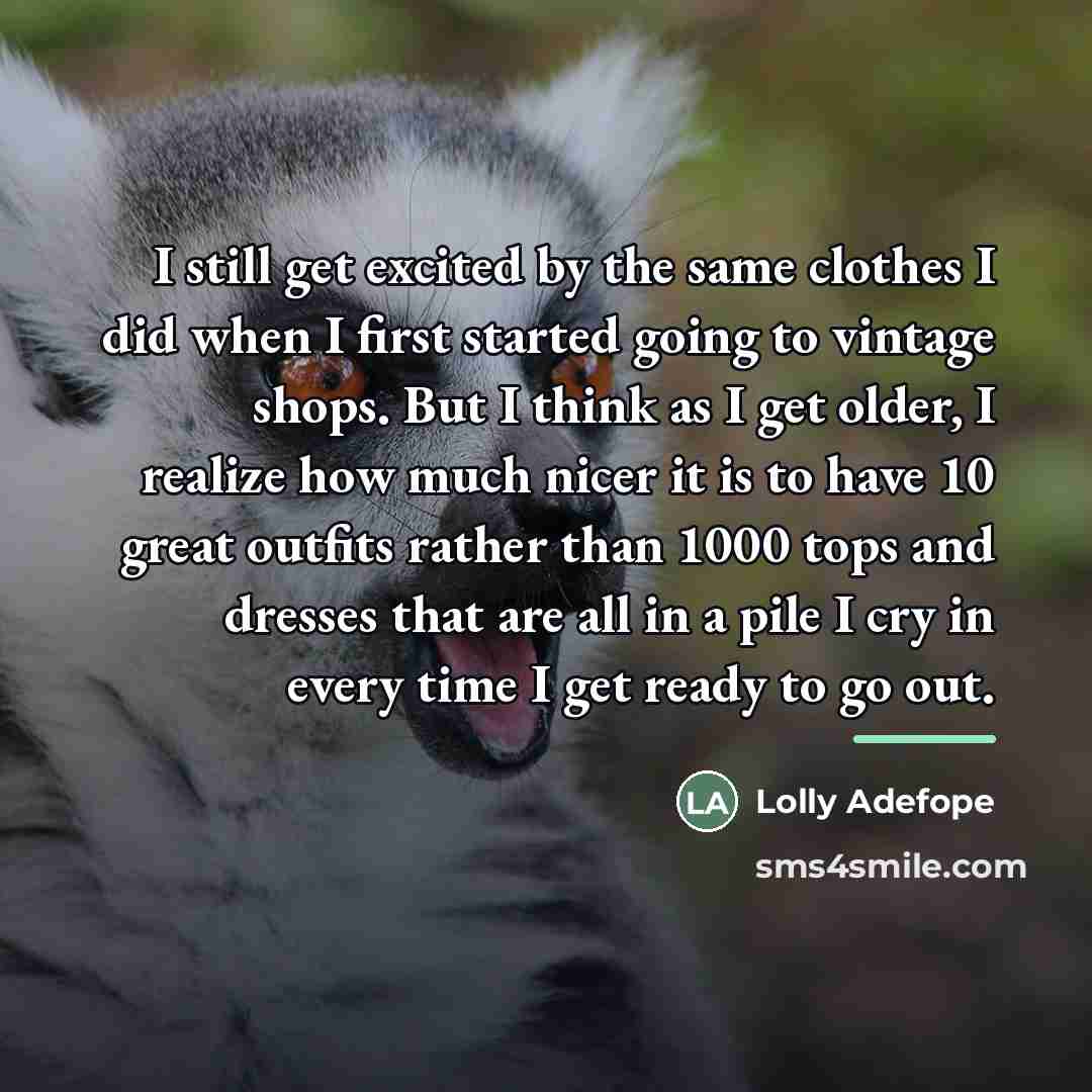 “I still get excited by the same clothes I did…” quote by Lolly Adefope