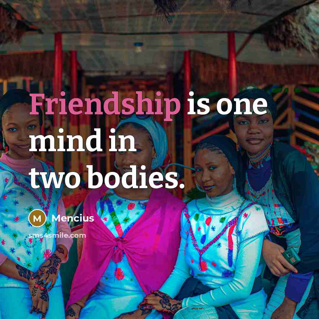 “Friendship is one mind in two bodies.…” quote by Mencius
