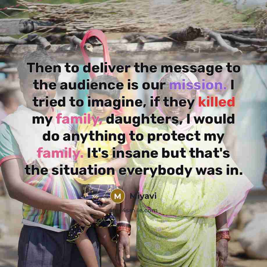 “Then to deliver the message to the audience is our…” quote by Miyavi