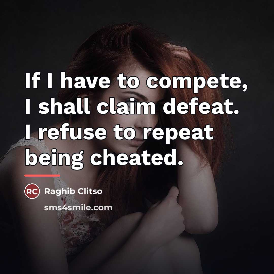 “If I have to compete, I shall claim defeat. I…” quote by Raghib Clitso