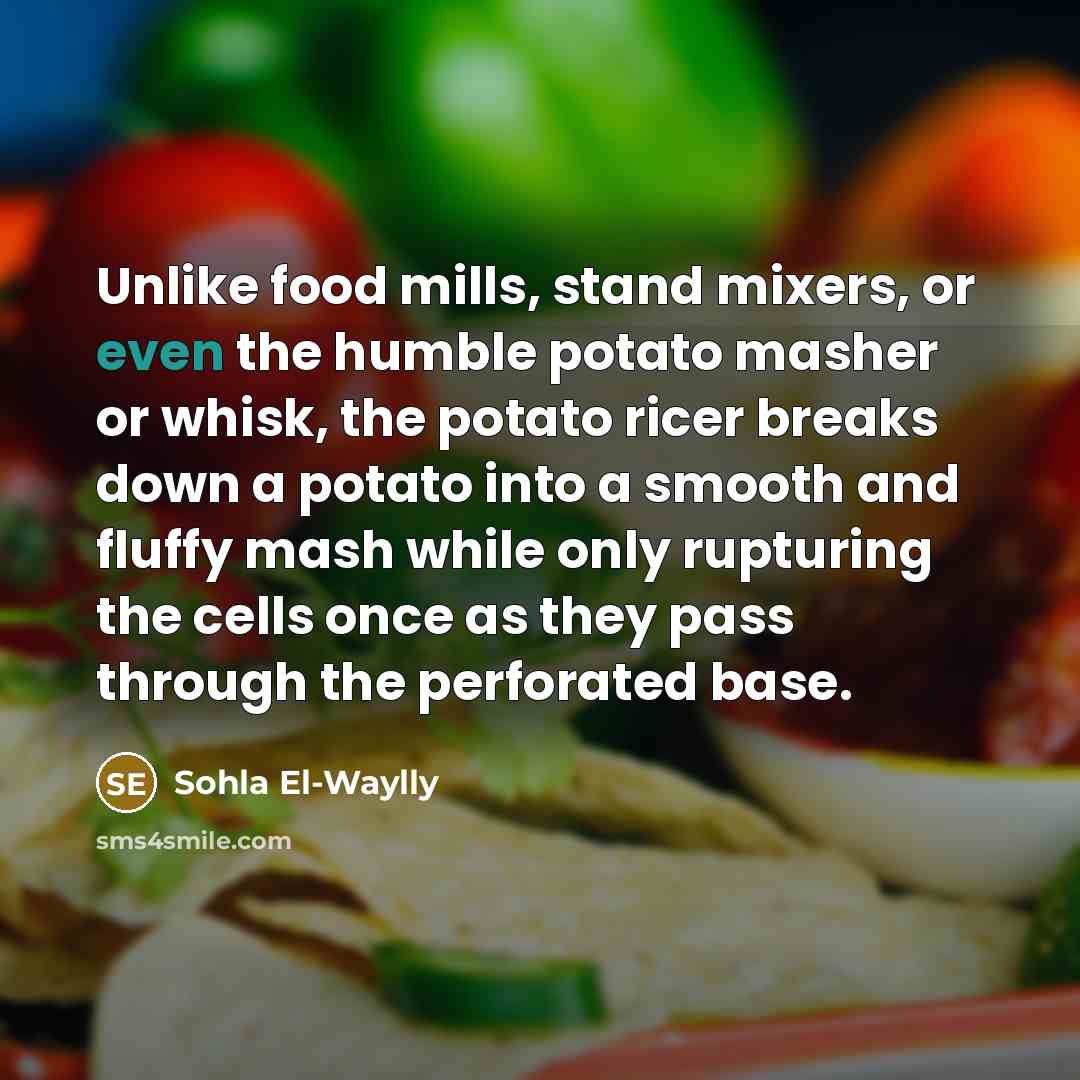 “Unlike food mills, stand mixers, or even the humble potato…” quote by Sohla El-Waylly