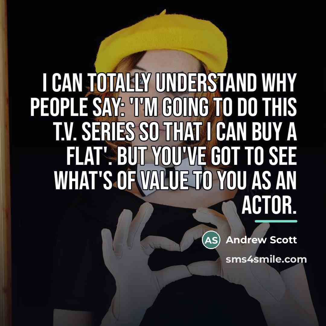 “I can totally understand why people say: 'I'm going to…” quote by Andrew Scott