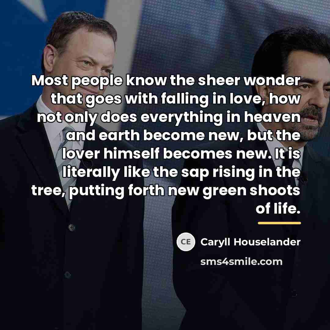 “Most people know the sheer wonder that goes with falling…” quote by Caryll Houselander