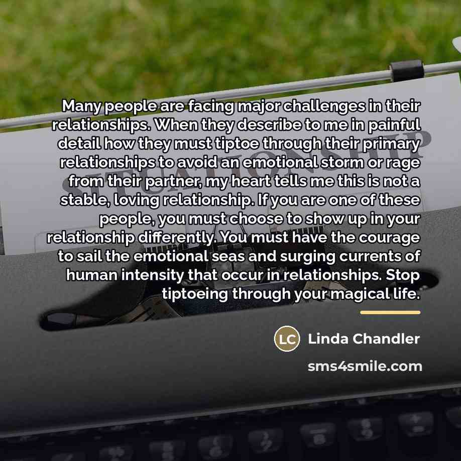 “Many people are facing major challenges in their relationships. When…” quote by Linda Chandler