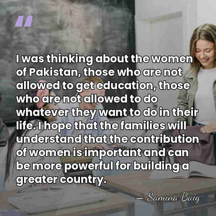 I was thinking about the women of Pakistan, those who are not&hellip; - Samina Baig