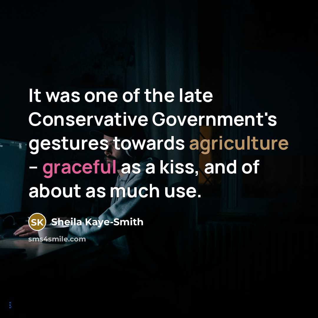 “It was one of the late Conservative Government's gestures towards…” quote by Sheila Kaye-Smith