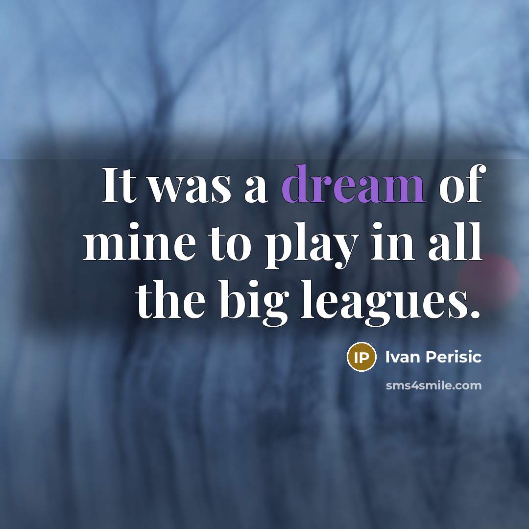 “It was a dream of mine to play in all…” quote by Ivan Perisic