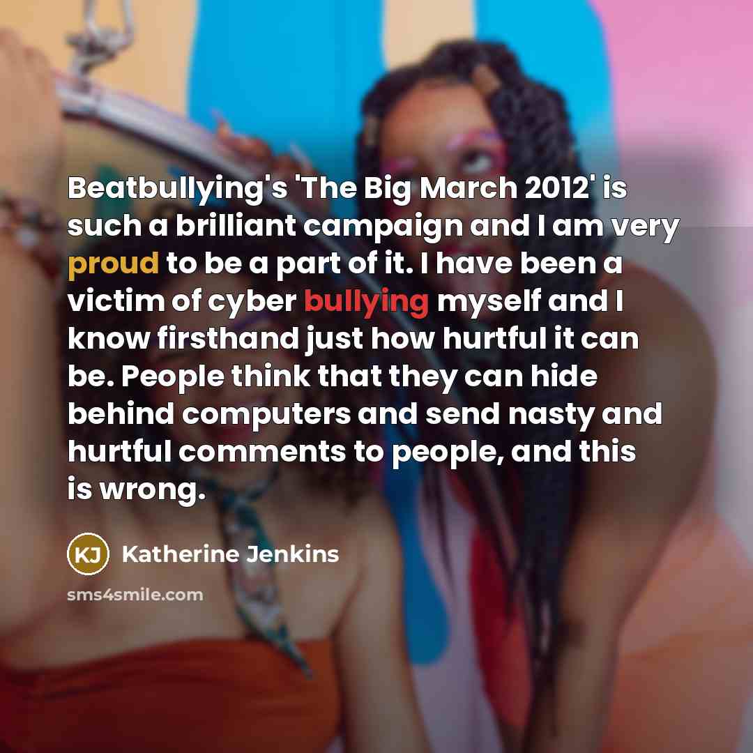 “Beatbullying's 'The Big March 2012' is such a brilliant campaign…” quote by Katherine Jenkins