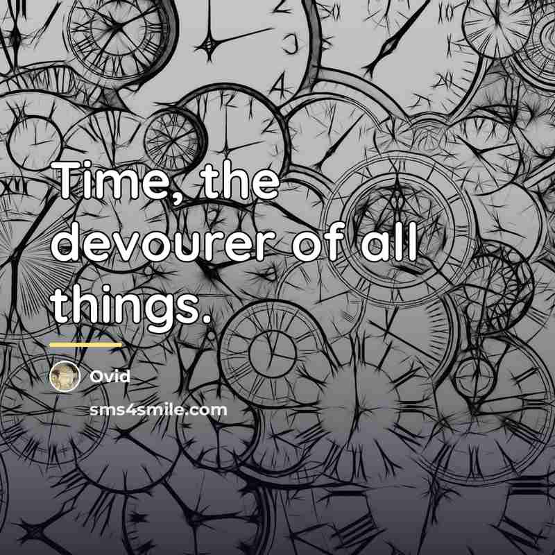 “Time, the devourer of all things.…” quote by Ovid