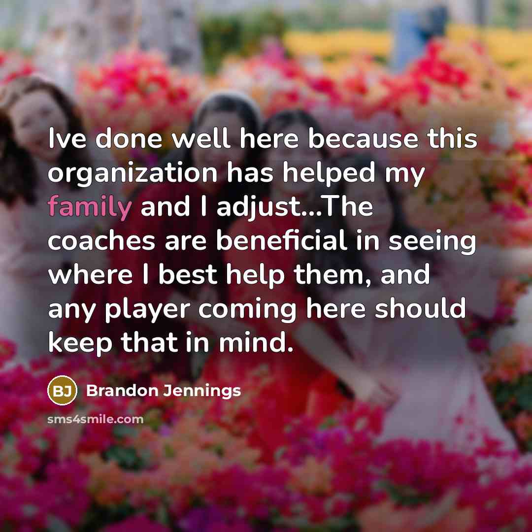 “Ive done well here because this organization has helped my…” quote by Brandon Jennings