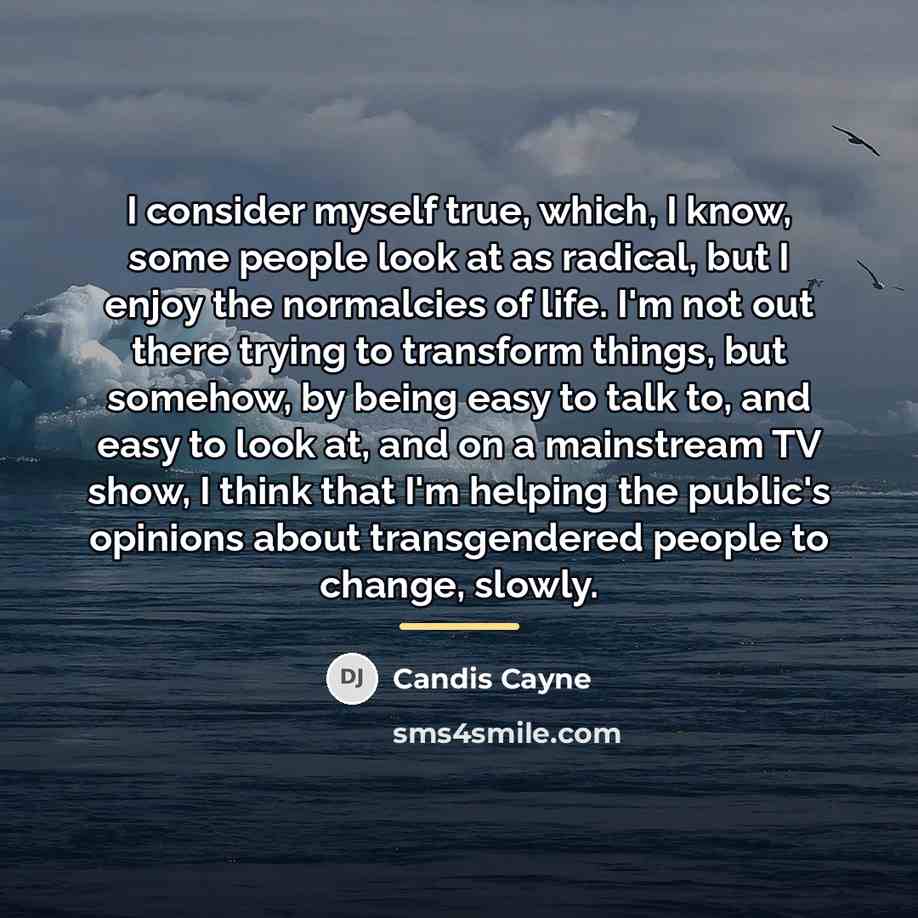 “I consider myself true, which, I know, some people look…” quote by Candis Cayne