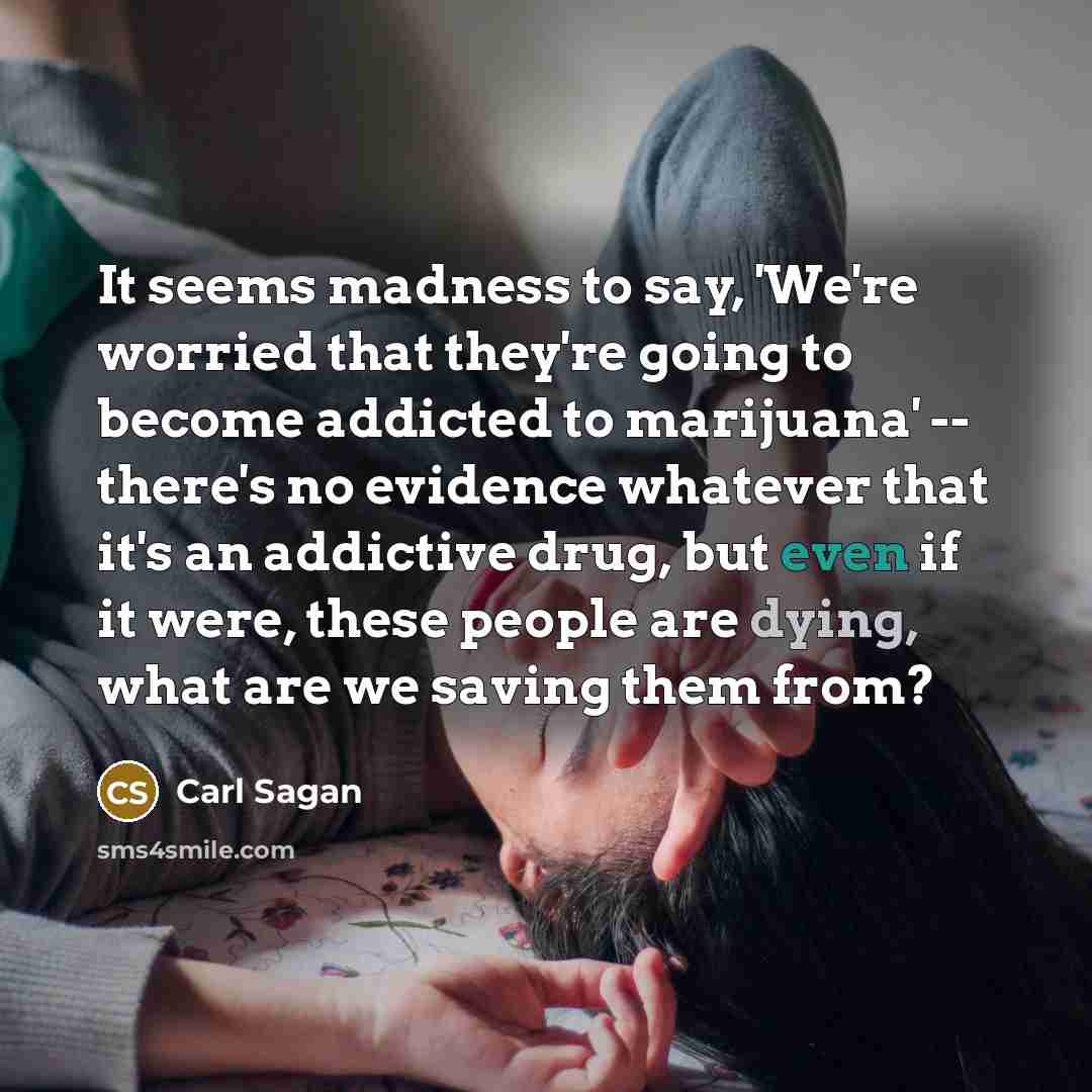 “It seems madness to say, 'We're worried that they're going…” quote by Carl Sagan