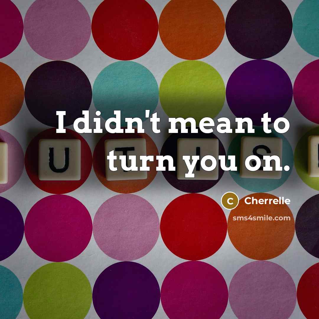 “I didn't mean to turn you on.…” quote by Cherrelle