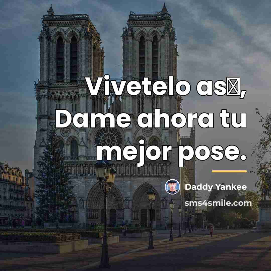 “Vivetelo as�, Dame ahora tu mejor pose.…” quote by Daddy Yankee