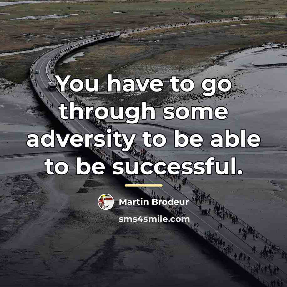 “You have to go through some adversity to be able…” quote by Martin Brodeur