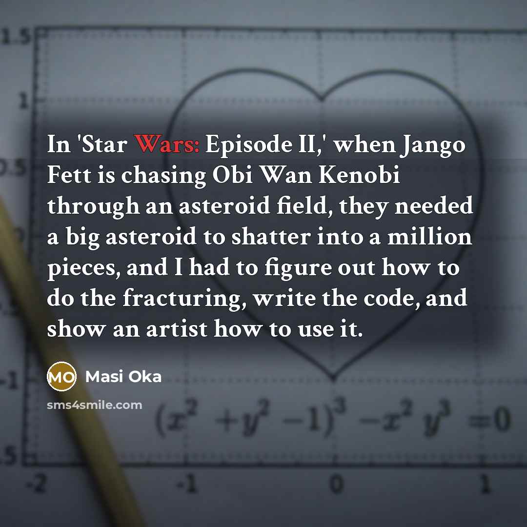 “In 'Star Wars: Episode II,' when Jango Fett is chasing…” quote by Masi Oka