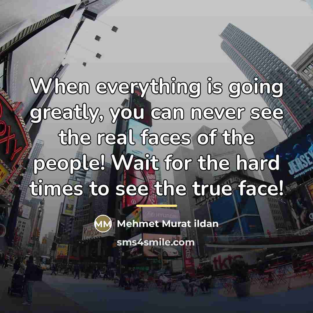 “When everything is going greatly, you can never see the…” quote by Mehmet Murat Ildan