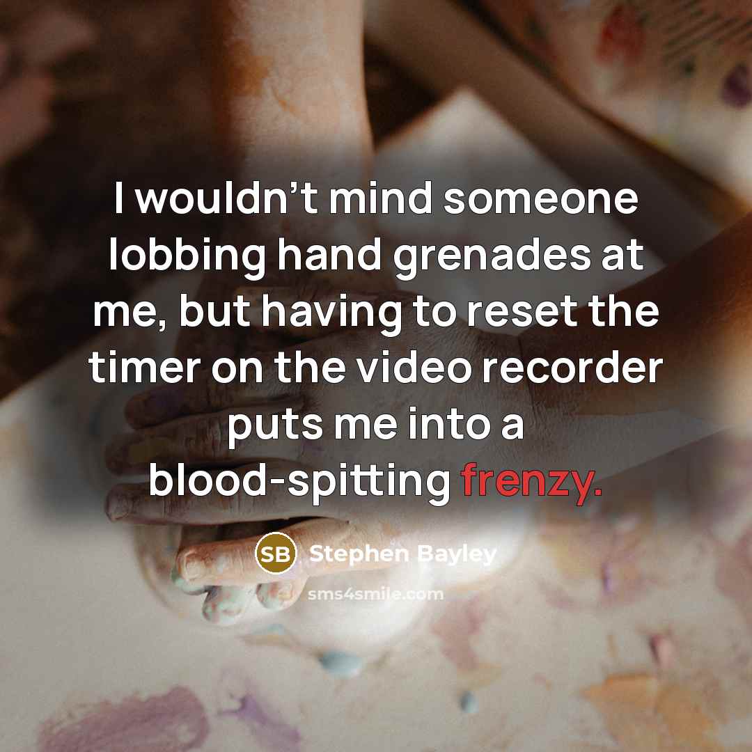 “I wouldn't mind someone lobbing hand grenades at me, but…” quote by Stephen Bayley