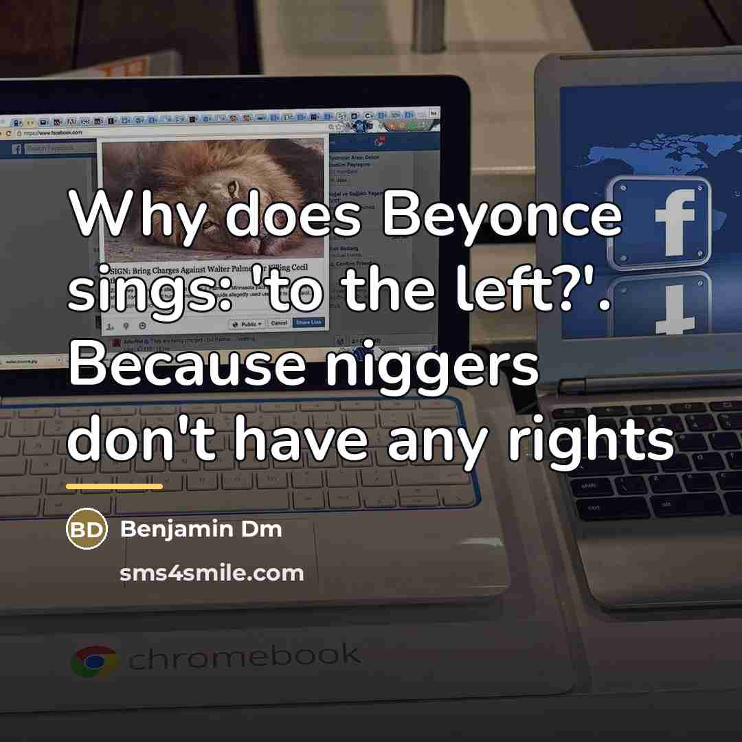 “Why does Beyonce sings: 'to the left?'. Because niggers don't…” quote by Benjamin Dm