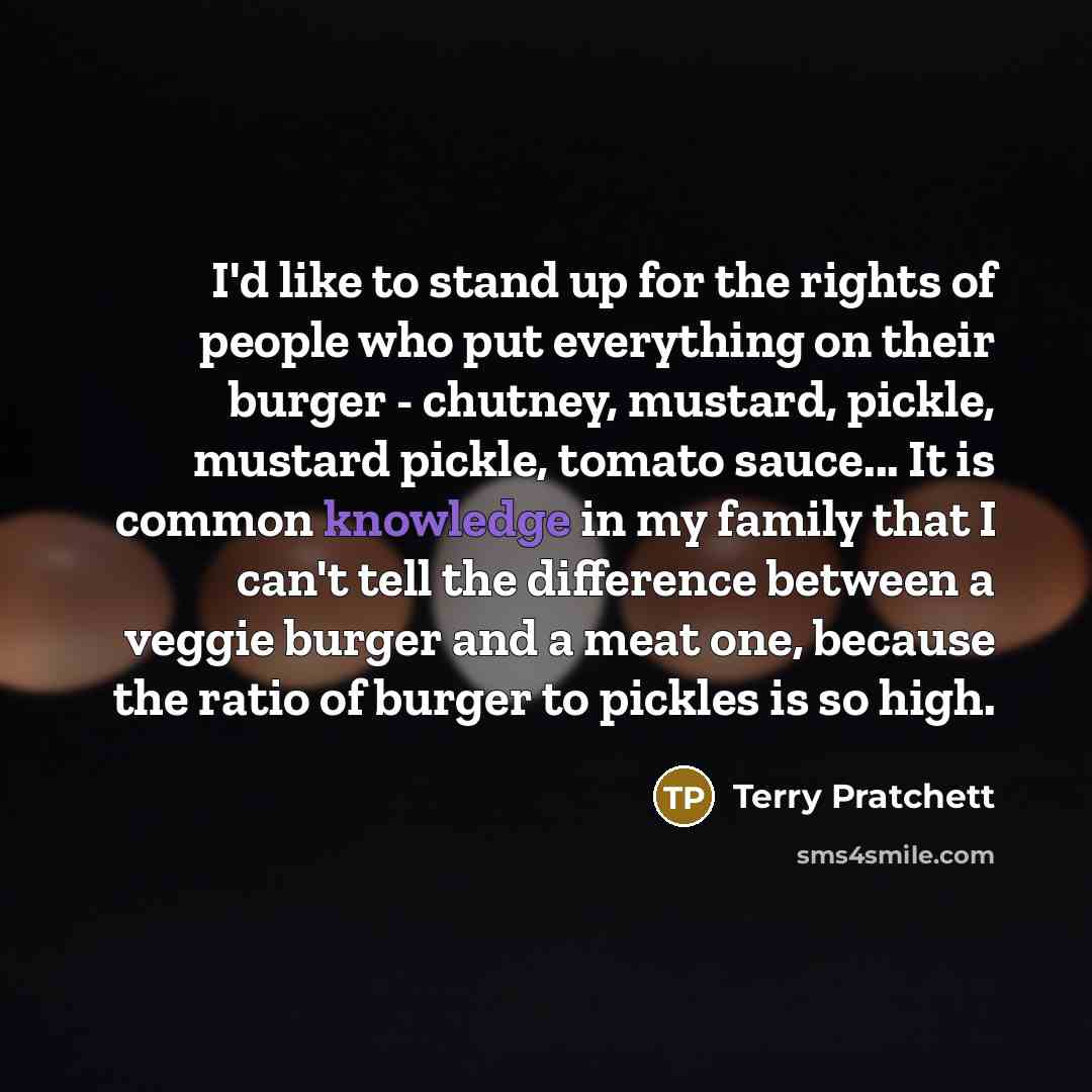 “I'd like to stand up for the rights of people…” quote by Terry Pratchett