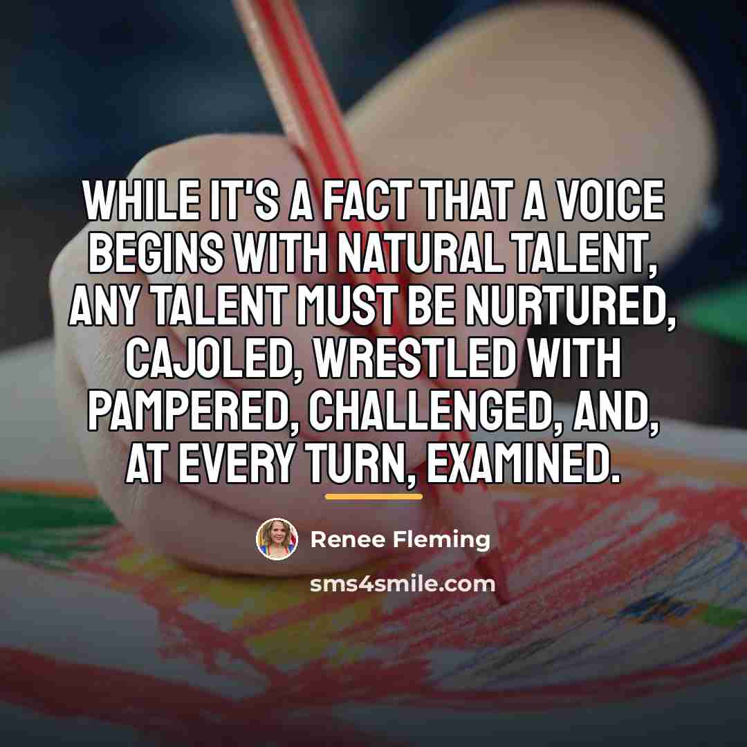 “While it's a fact that a voice begins with natural…” quote by Renee Fleming