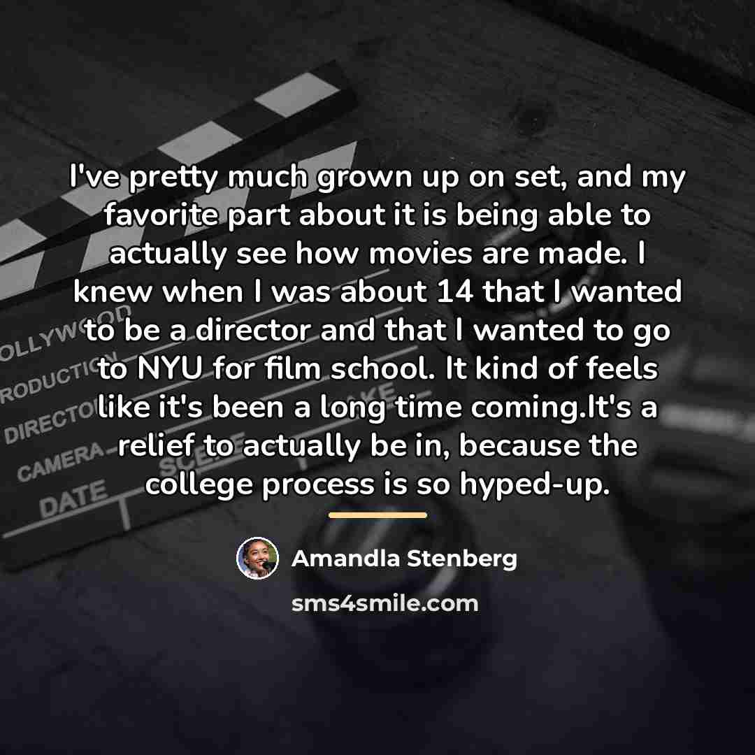 “I've pretty much grown up on set, and my favorite…” quote by Amandla Stenberg