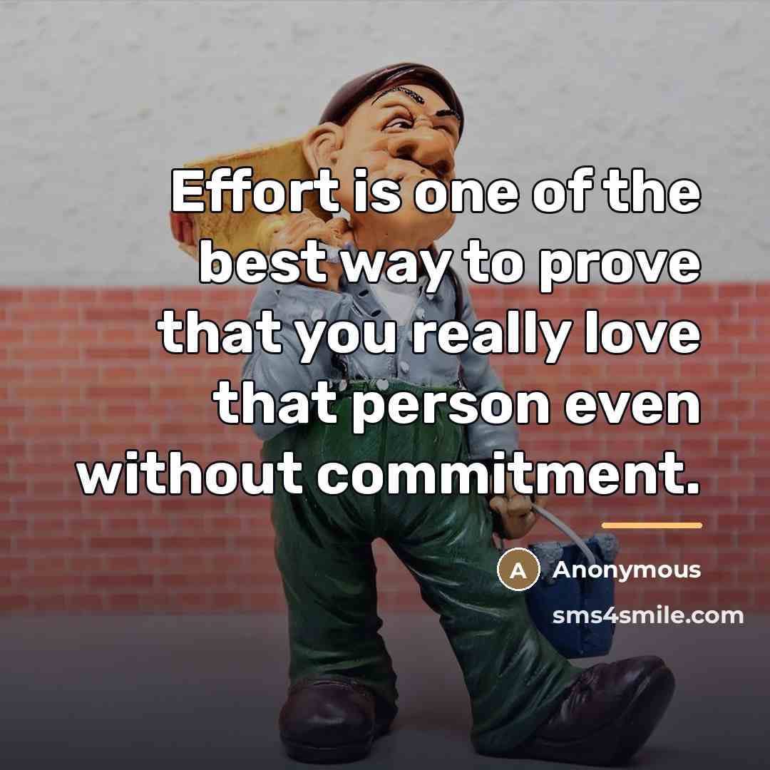 “Effort is one of the best way to prove that…” quote by Anonymous
