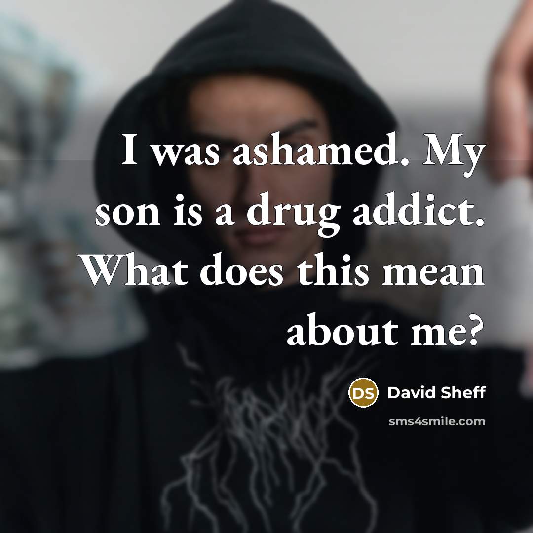“I was ashamed. My son is a drug addict. What…” quote by David Sheff
