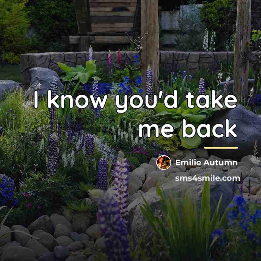 “I know you'd take me back…” quote by Emilie Autumn