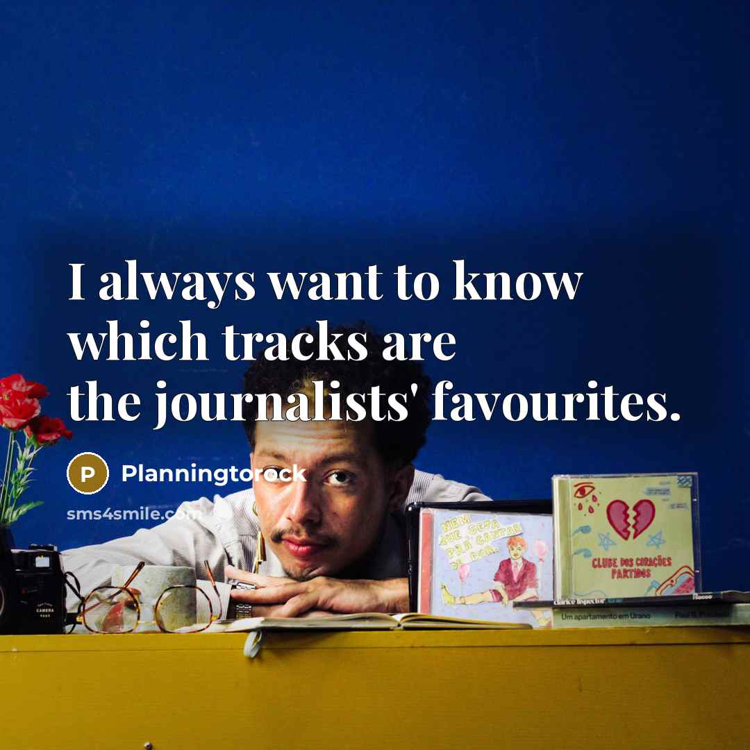 “I always want to know which tracks are the journalists'…” quote by Planningtorock