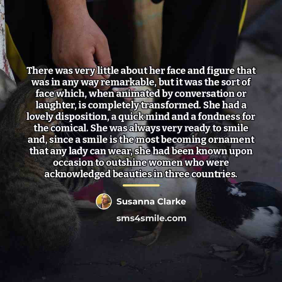 “There was very little about her face and figure that…” quote by Susanna Clarke