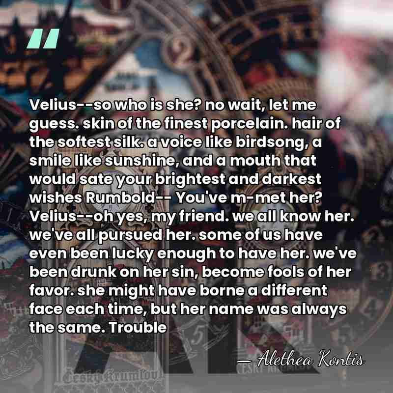Velius--so who is she? no wait, let me guess. skin of the&hellip; - Alethea Kontis