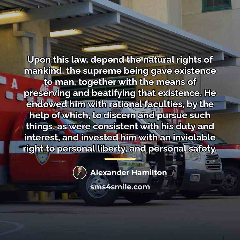 “Upon this law, depend the natural rights of mankind, the…” quote by Alexander Hamilton