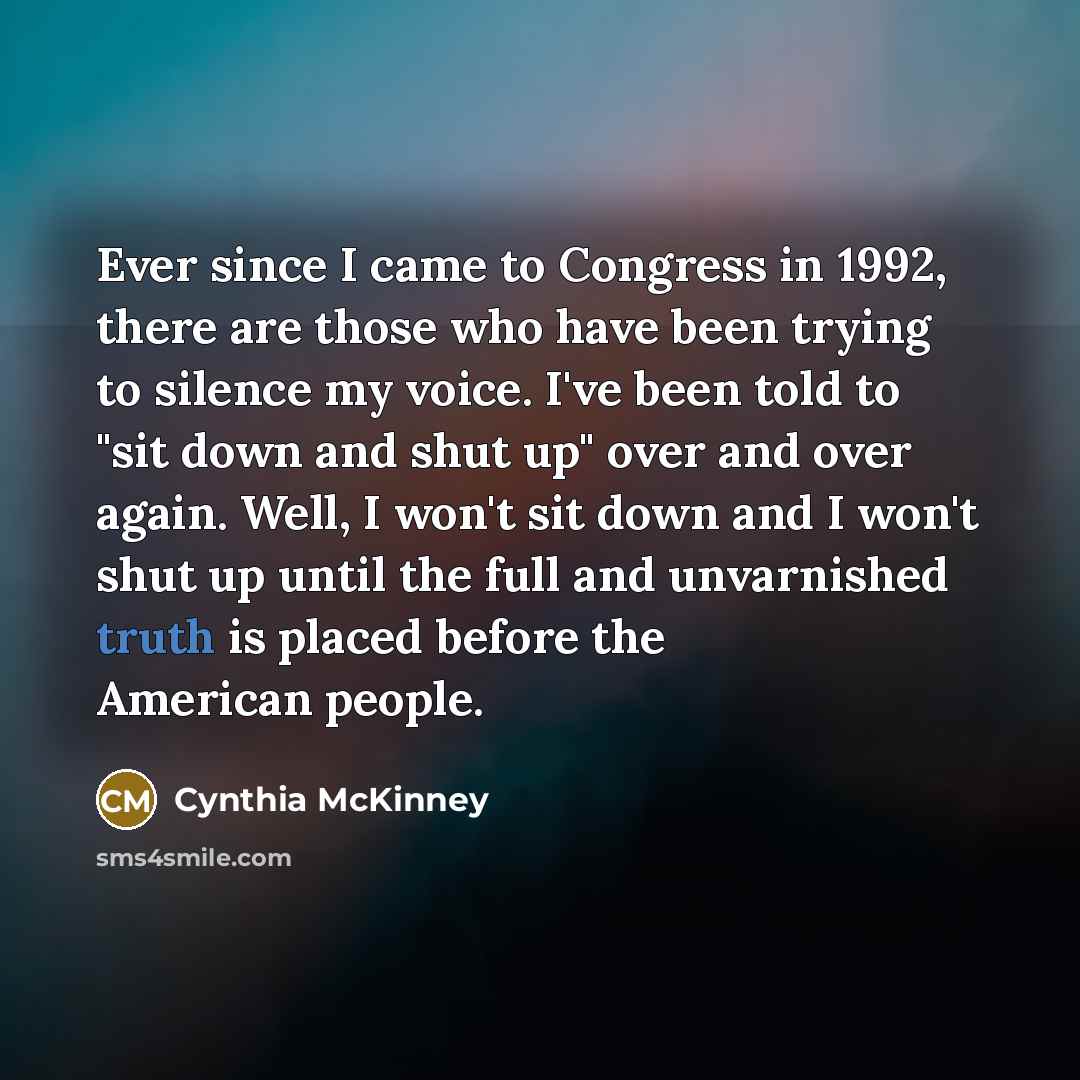 “Ever since I came to Congress in 1992, there are…” quote by Cynthia McKinney