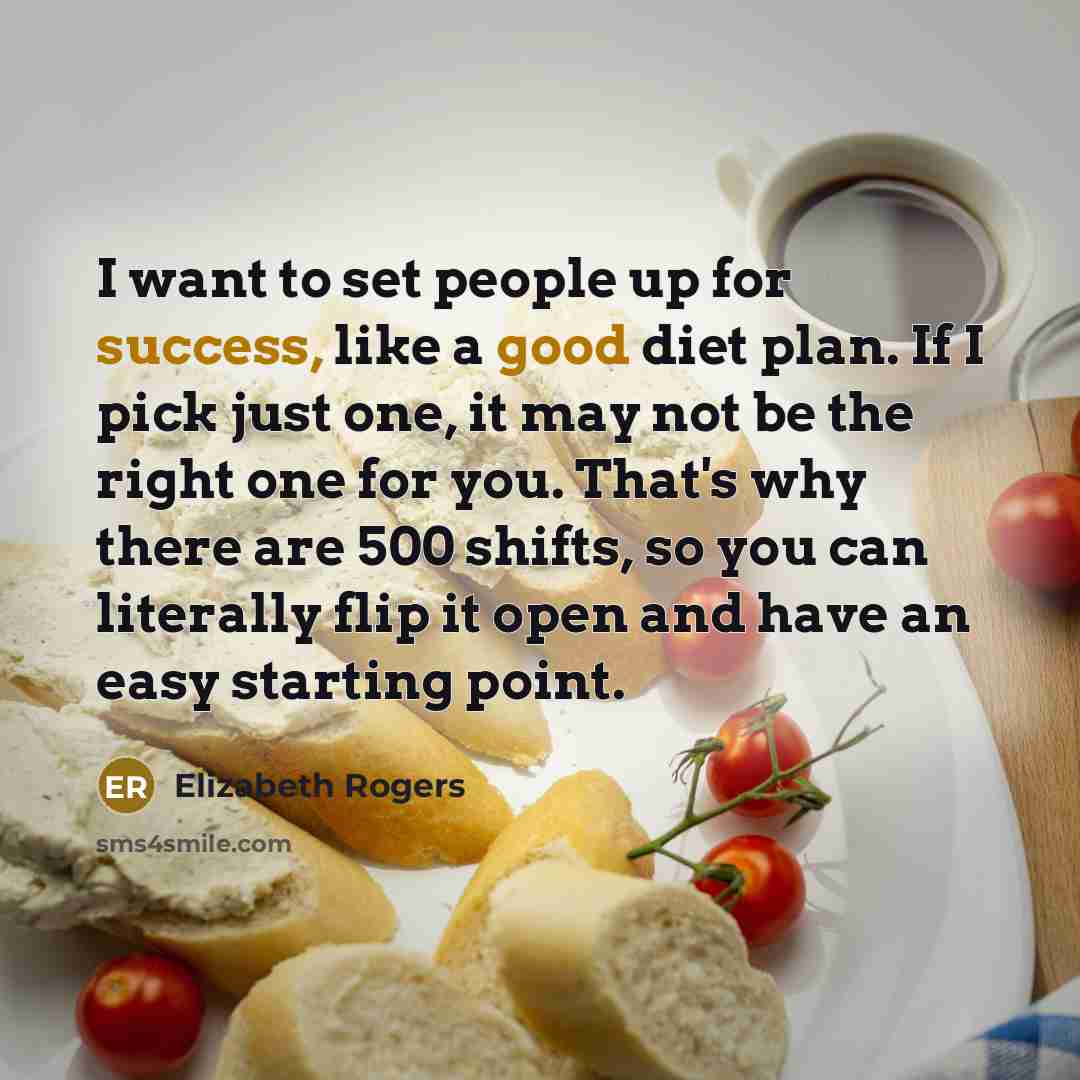 “I want to set people up for success, like a…” quote by Elizabeth Rogers