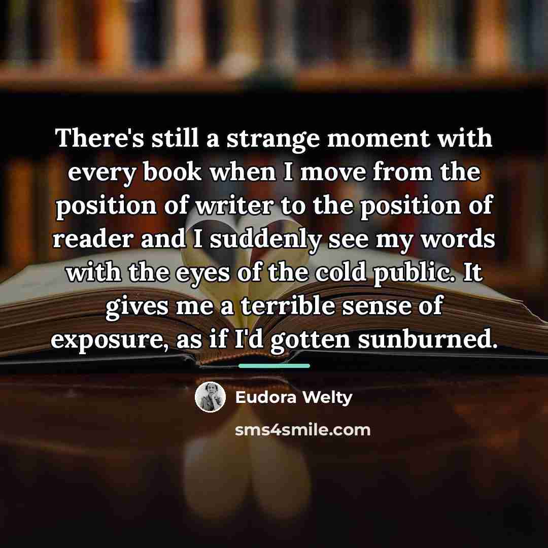 “There's still a strange moment with every book when I…” quote by Eudora Welty