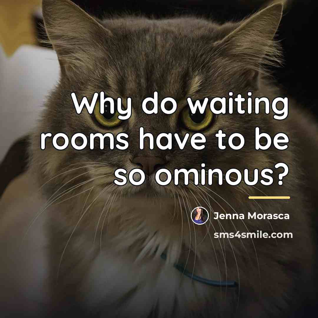 “Why do waiting rooms have to be so ominous?…” quote by Jenna Morasca
