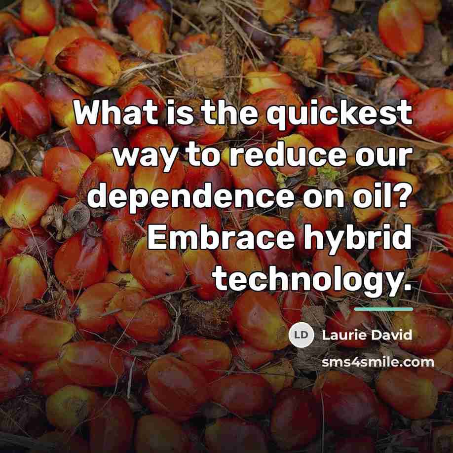 “What is the quickest way to reduce our dependence on…” quote by Laurie David